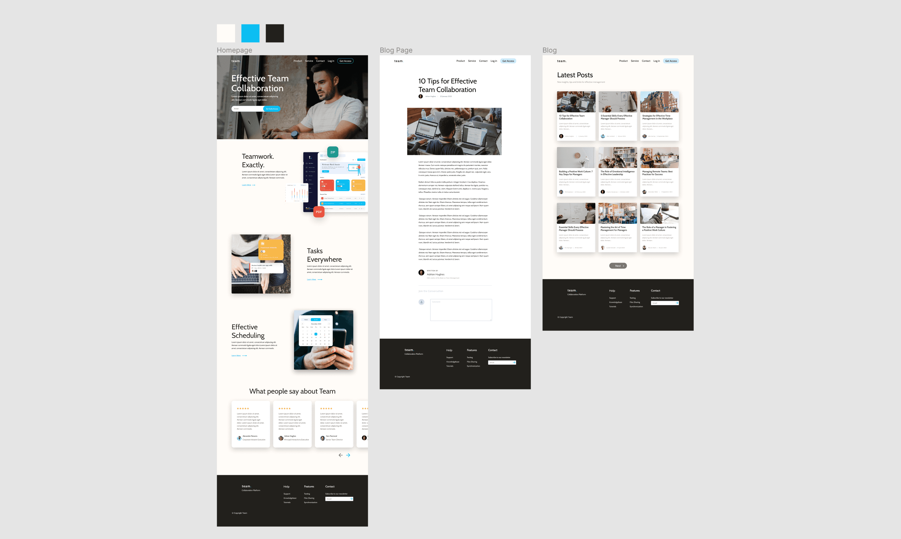 Screenshot of the Website Figma Design project.